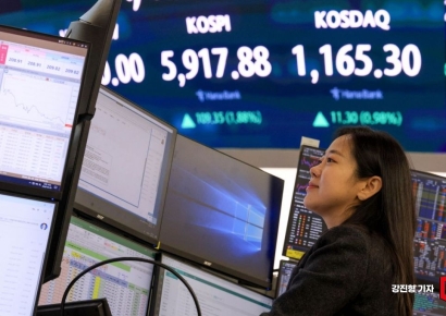 [포토] 코스피, 사상 첫 5900 돌파