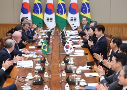 李대통령 "'전략적 동반자 관계'로 격상"…룰라 "핵심 광물에 韓기업 투자하길"