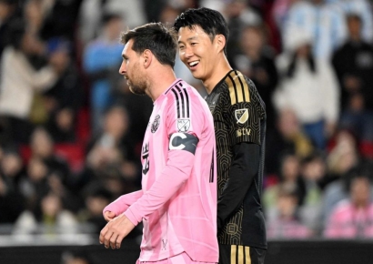 "한국 전설들의 만남" 이병헌, MLS 개막전서 메시와 격돌한 손흥민 현장 응원