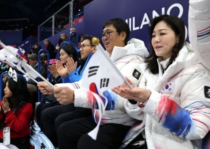 밀라노 동계올림픽 선수단 환영행사…최휘영 장관 등 참석