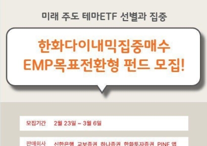 '미래 주도 테마' 투자…한화다이내믹집중매수EMP목표전환형 펀드 모집