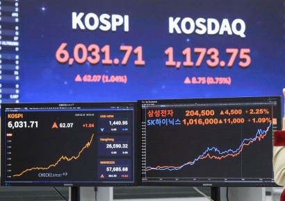 [포토] 코스피, '꿈의 6천피 돌파'