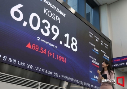 [포토] 코스피 꿈의 6000선 돌파