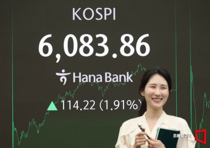 [포토] 6,083.86으로 마감한 코스피