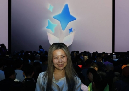 [르포]갤럭시 언팩에 '매기 강' 깜짝 등장…빗줄기도 못 막은 열기 