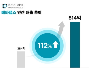메타랩스, 지난해 매출 814억원…전년 대비 112%↑