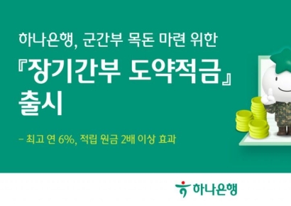 하나은행, 軍간부 대상 '최고 연 6.0%' 적금 출시