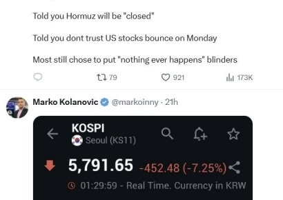 "코스피 폭락, 내 말 맞지! 평생 이런 수준 못 볼 것" 코스피 거품론자의 승리 선언