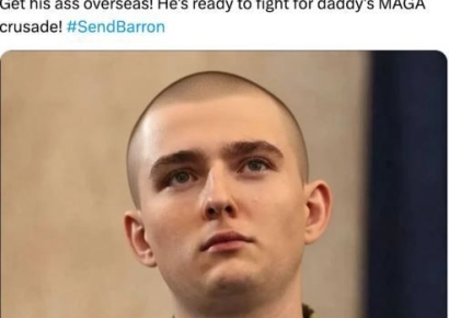 "트럼프 막내 아들도 파병시켜라"…미군 사망 소식에 '입대' 요구 나와