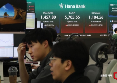 [포토] 코스피 5700선 회복