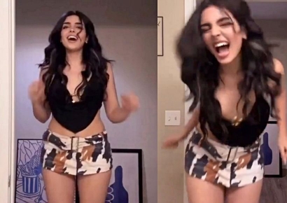 "트럼프 사랑해!"…이란 공습에 '트럼프 댄스' 춘 여성 정체