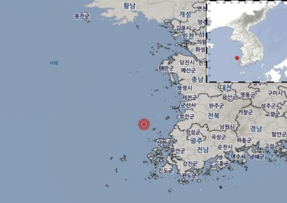 전남 영광 서북서쪽 바다서 규모 3.0 지진…기상청 "피해 없을 듯"