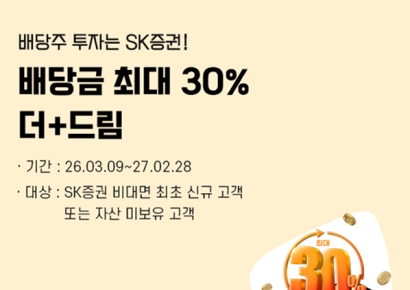 SK증권·한화자산운용, '배당금 최대 30% 더드림' 이벤트 