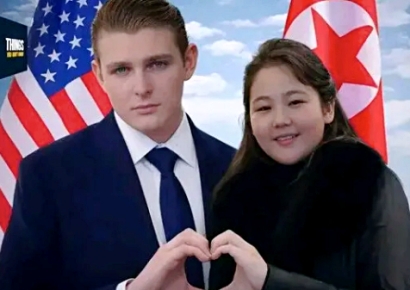 "트럼프 아들♥北김정은 딸 결혼"…미·이란 전쟁에 확산하는 밈