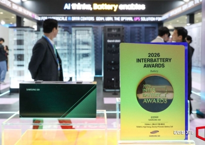 [포토] 인터배터리에 전시된 삼성SDI '고에너지 각형 배터리'