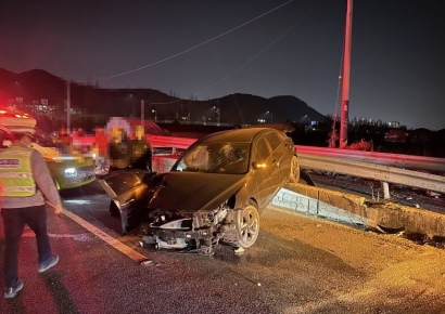 단독사고로 하차한 운전자 차로 치어 숨지게 한 50대 입건