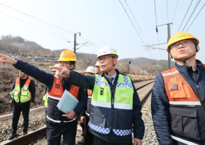 김태승 코레일 사장, '7명 사상' 무궁화호 사고 현장 찾아 안전점검