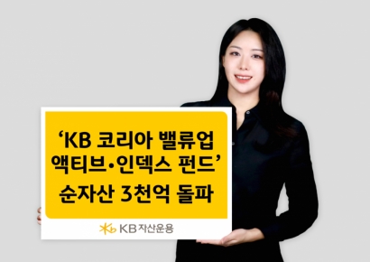KB운용 '밸류업 액티브·인덱스펀드' 순자산 3000억 돌파