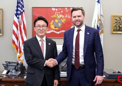 [포토] 김민석 총리, 밴스 美 부통령과 회담