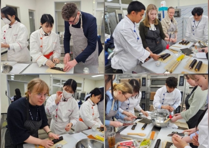 [르포] "이 까만 종이가 바다에서?"…완도수산고, 노르웨이와 '김밥' 우정