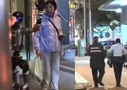 노인 뒤 슬금 슬금 다가온 그것…"왜 이래" 따지니 양팔 '휙' 들었다