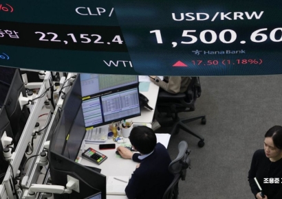 [포토] 1,500원대로 올라선 원/달러 환율