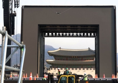 [포토] 막바지 공연무대 작업