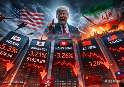 [미국-이란 전쟁]트럼프 '최후통첩'에…아시아 증시 일제히 하락