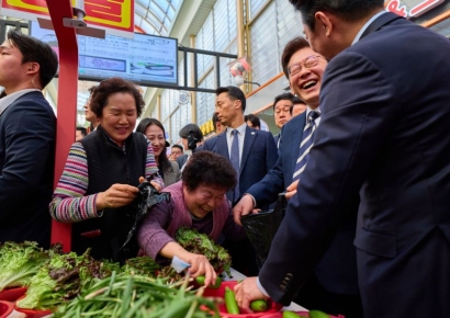 李대통령, 진주시장 깜짝방문…"열심히 할테니 도와달라"
