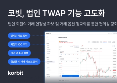 코빗, 법인 시간분할주문 기능 고도화