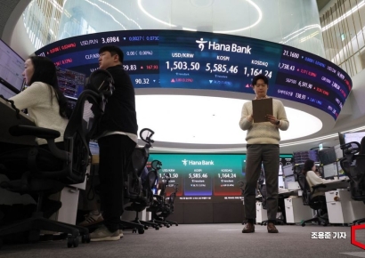 [포토] 원/달러 환율 상승, 코스피 하락 출발