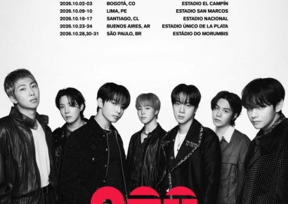 BTS, 남미 월드투어 일정 공개…10월 보고타 등 5개 도시