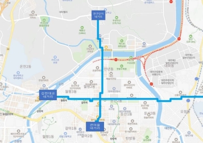 대전시, 천변고속화도로 공사로 '버스전용차로' 일부 단속유예