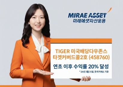 'TIGER 미국배당다우존스타겟커버드콜2호', 연초 이후 20.25% 수익률