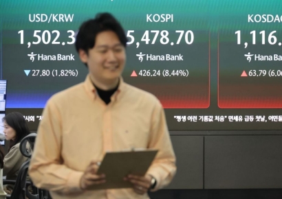 코스피, 1.33% 올라 5500선 회복…코스닥도 상승