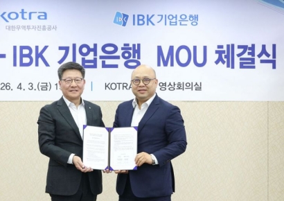 코트라·IBK기업은행, 중소기업 해외진출 지원 맞손