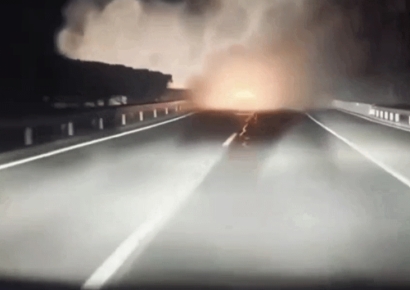 "자율주행이 살렸다"…연기 뒤덮인 도로서 차량 스스로 사고 회피