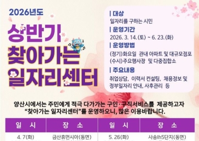 찾아가는 일자리센터… 양산시, 현장으로 파고든 취업 지원