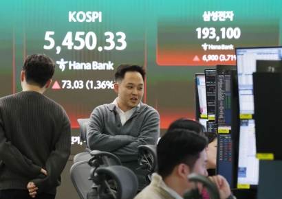 코스피, 기관 매수세에 1%대 상승 마감…코스닥은 하락