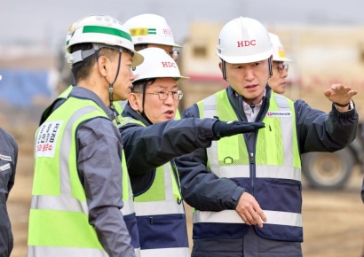 IPARK현대산업개발 정경구 대표, 봄철 건설 현장 안전 점검