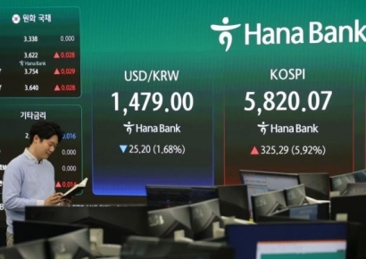 美·이란 휴전 합의에 원·달러 환율 24.3원 급락 개장(상보)