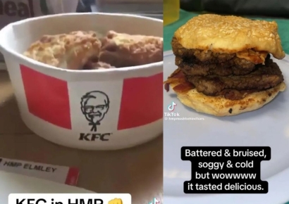 "범죄자들이 잘 먹고 다니네"…교도소 치킨·햄버거 반입 영상 확산에 난리난 英