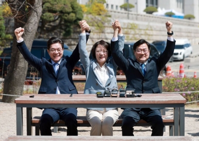 정원오·추미애·박찬대, 수도권 공동전선 구축…'2600만 수도권' 공동 공약 만들어 