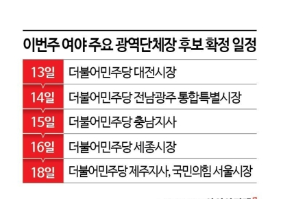 이번주 지방선거 D-50…속속 채워지는 여야 대진표