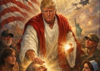 '예수 연상 이미지' 역풍 맞은 트럼프, 지지층서도 '신성모독' 강력 반발