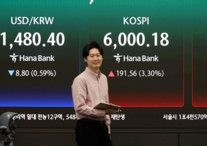 되살아난 종전 기대감…코스피 한달 반만에 6000피 회복(종합)