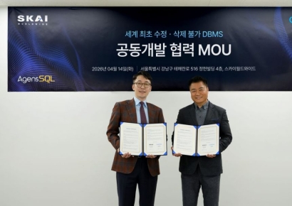SKAI월드와이드·올리브텍 MOU…'WORM DBMS'로 데이터 보안 인프라 혁신