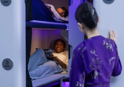 "이코노미도 눕는다"…비행기 안에 침대칸 만든 항공사