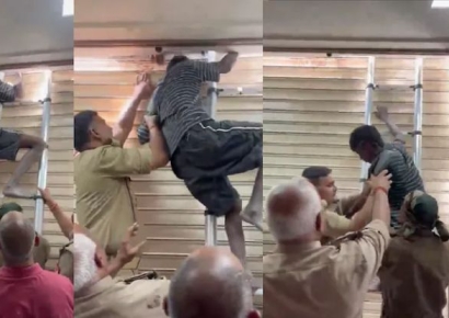 도둑질하려다 '대롱대롱'…"제발 살려주세요" 6시간 매달린 끝에 구조돼