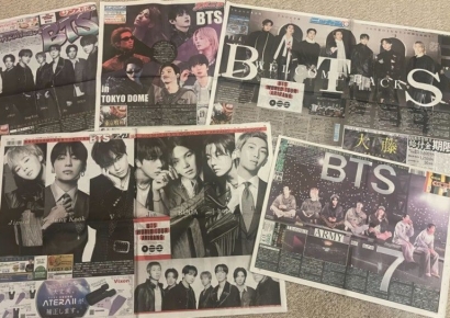 "도쿄돔에 울려퍼진 아리랑"…BTS, 日 5대 스포츠지 1면 장식